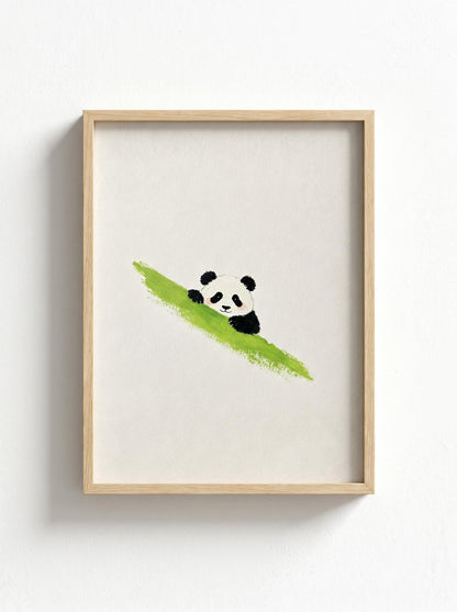 Süßer Panda versteckt sich– Malen nach Zahlen für Kinder
