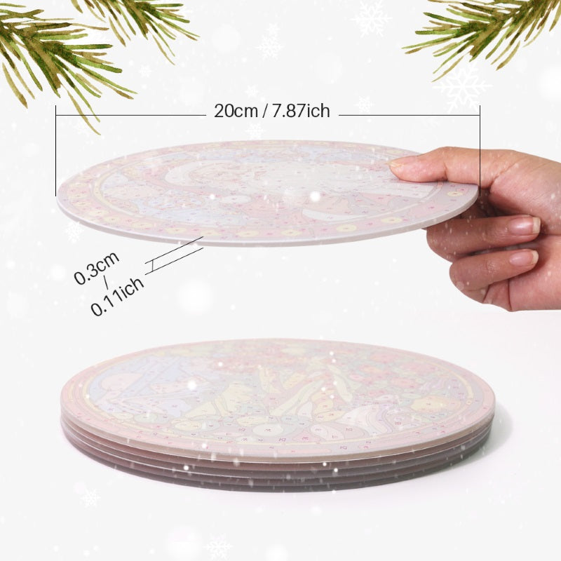 Malen nach Zahlen - Weihnachts-Tischsets | 6 Stück