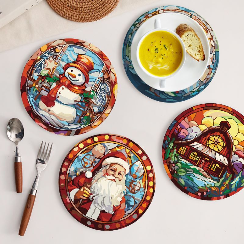 Malen nach Zahlen - Weihnachts-Tischsets | 6 Stück