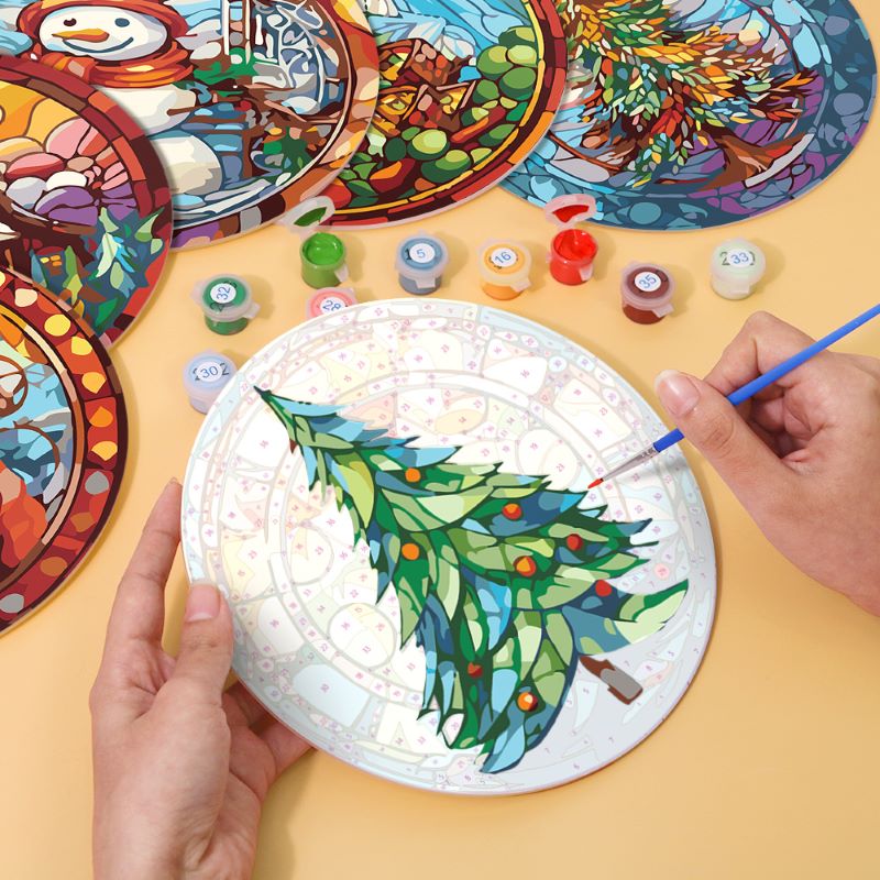 Malen nach Zahlen - Weihnachts-Tischsets | 6 Stück