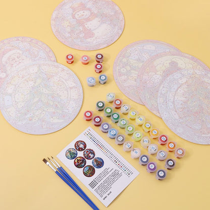 Malen nach Zahlen - Weihnachts-Tischsets | 6 Stück