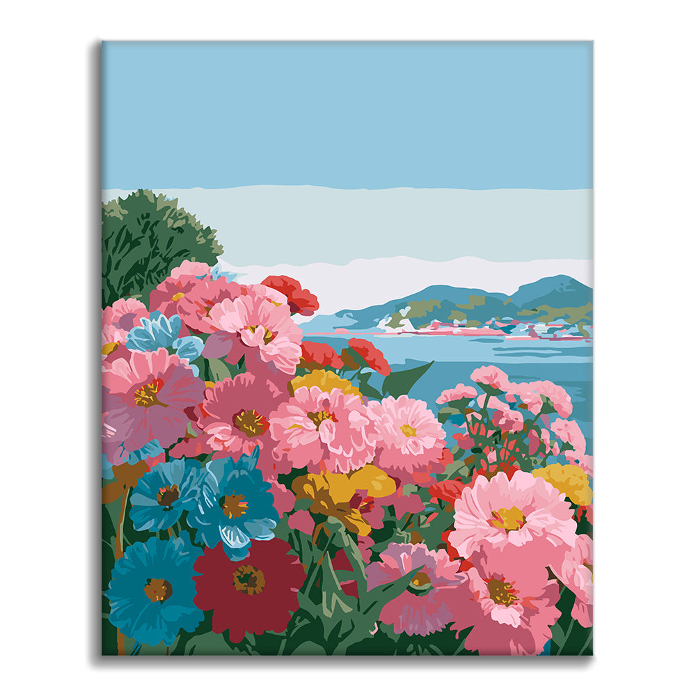 Küstenblüten – Malen nach Zahlen