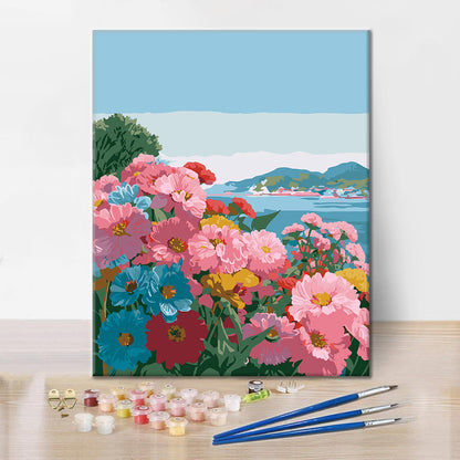 Küstenblüten – Malen nach Zahlen