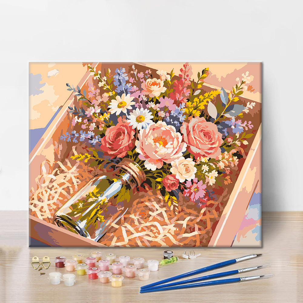 Geschenkstrauß – Malen nach Zahlen