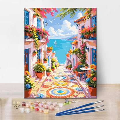 Mediterranes Mosaik – Malen nach Zahlen