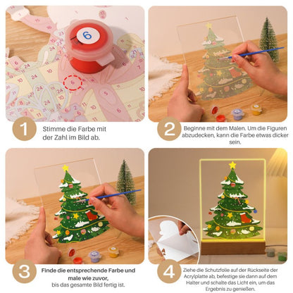 Malen nach Zahlen Weihnachtslampe | Weihnachtsbaum