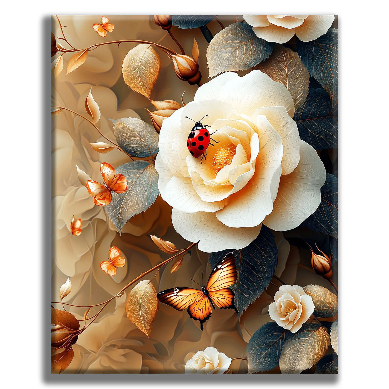 Die SchÃ¶nheit der weiÃen Rose - Malen nach Zahlen