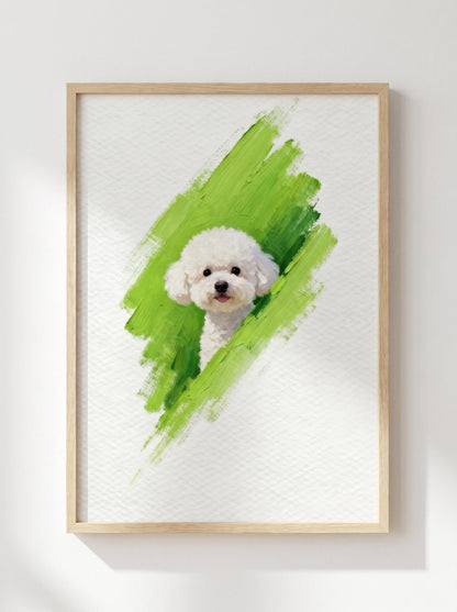 Weißer Bichon Frisé – Malen nach Zahlen für Kinder