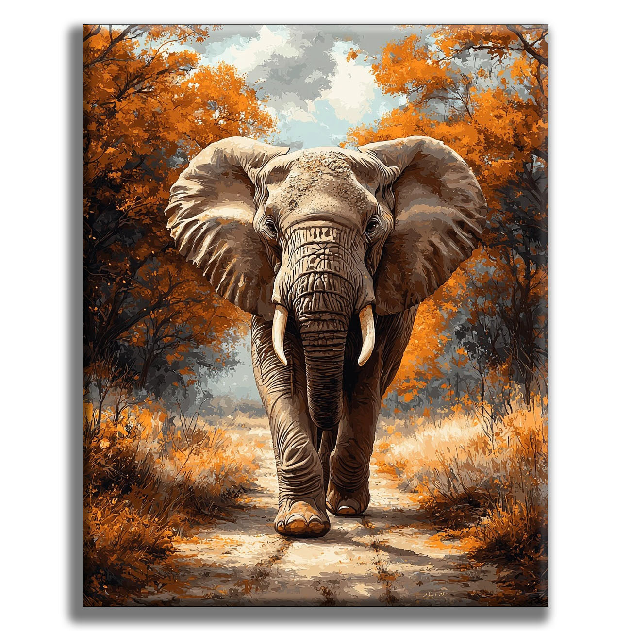 Elefant der Hoffnung - Malen nach Zahlen