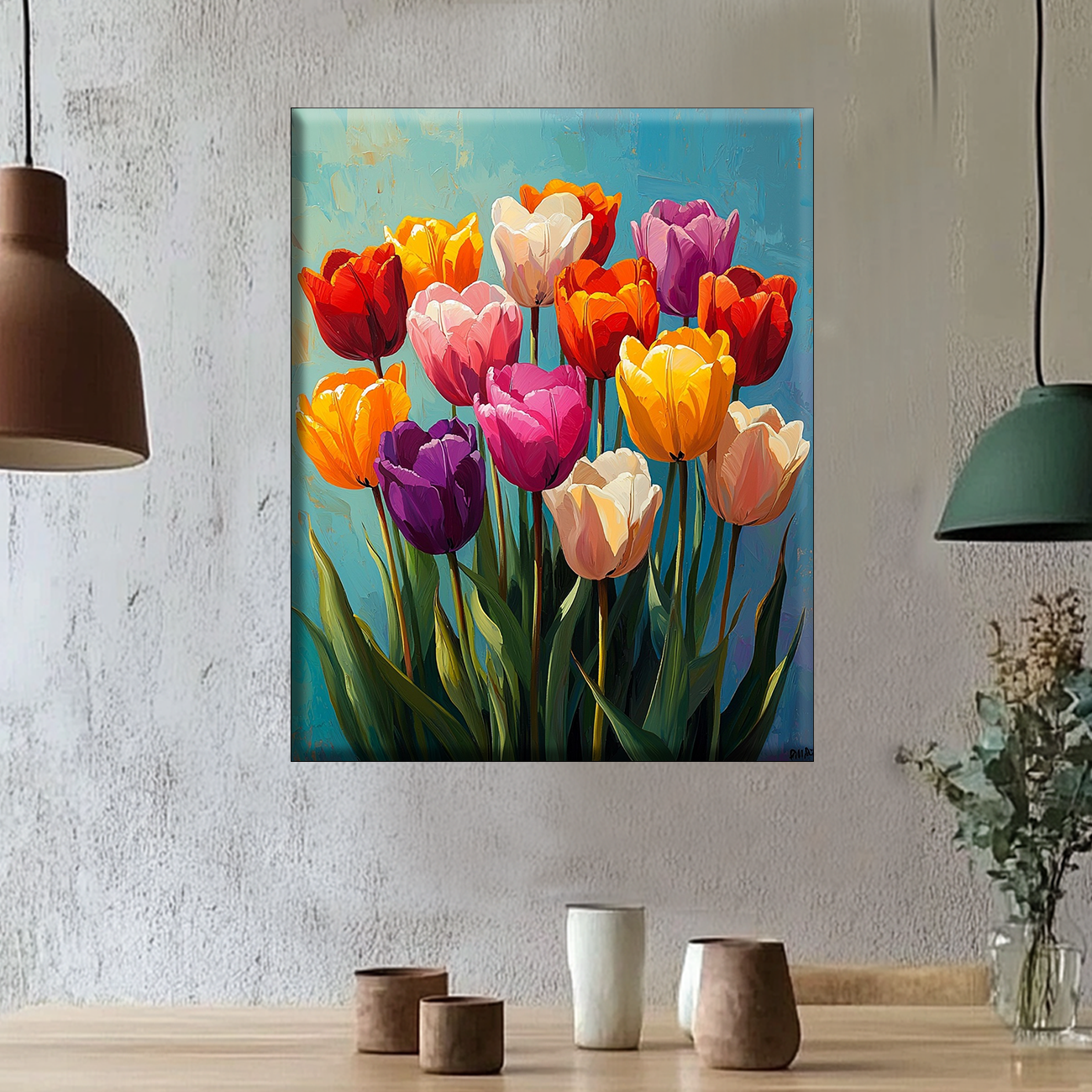 Farbenfrohe FrÃ¼hlingsblÃ¼te - Malen nach Zahlen