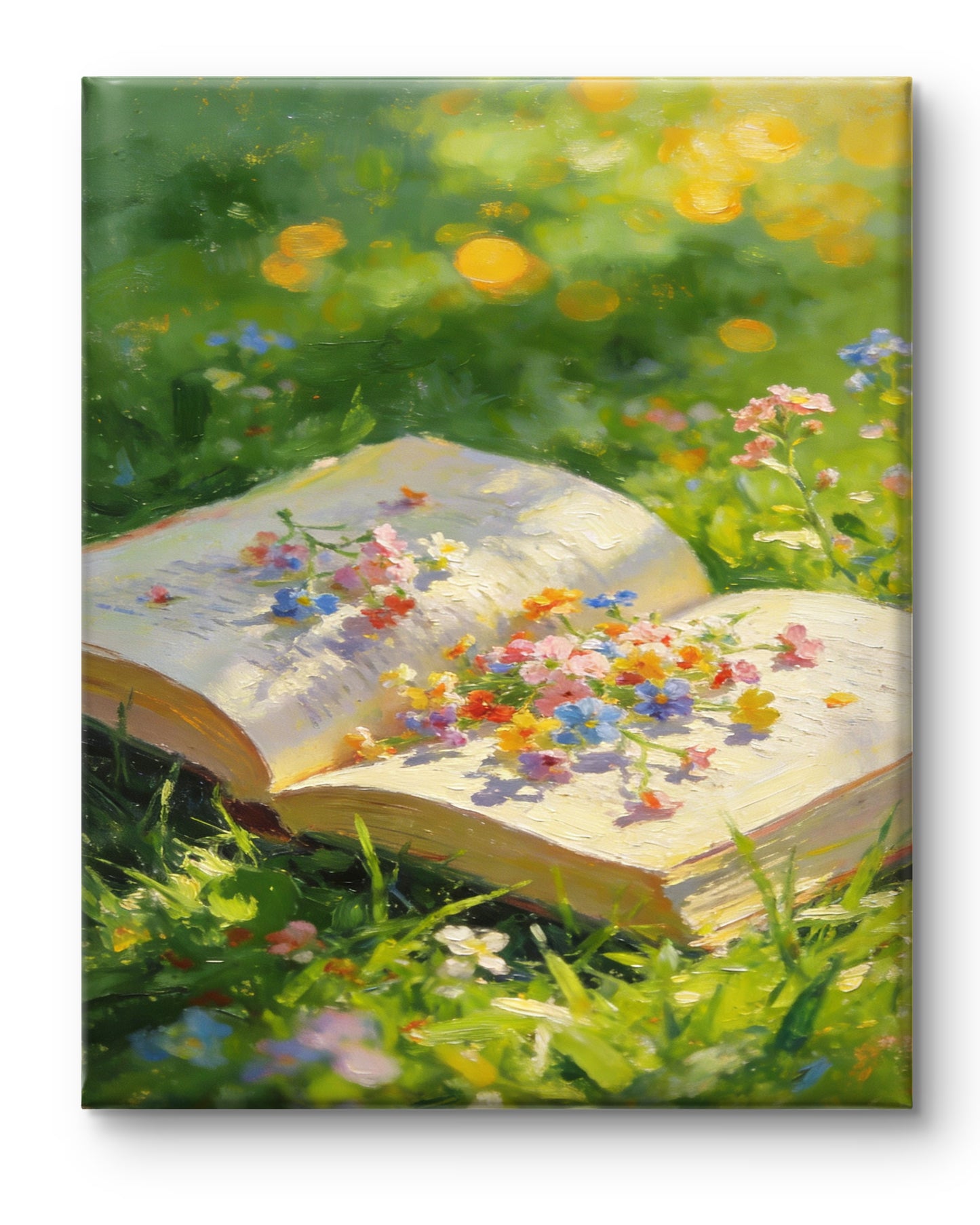 Frühlingsbuch mit Blumen