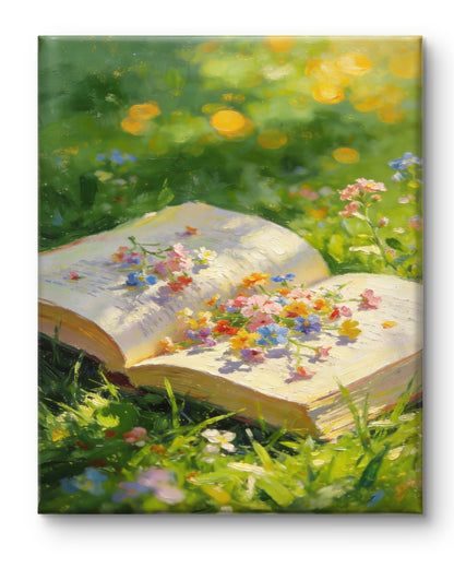 Frühlingsbuch mit Blumen