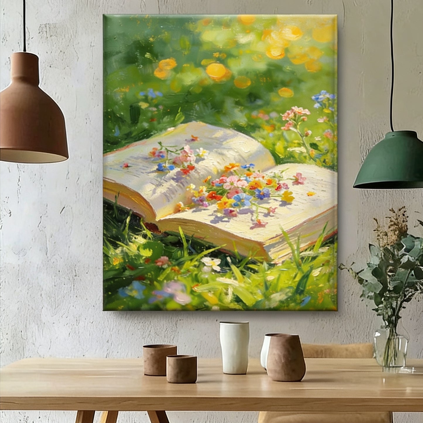 Frühlingsbuch mit Blumen