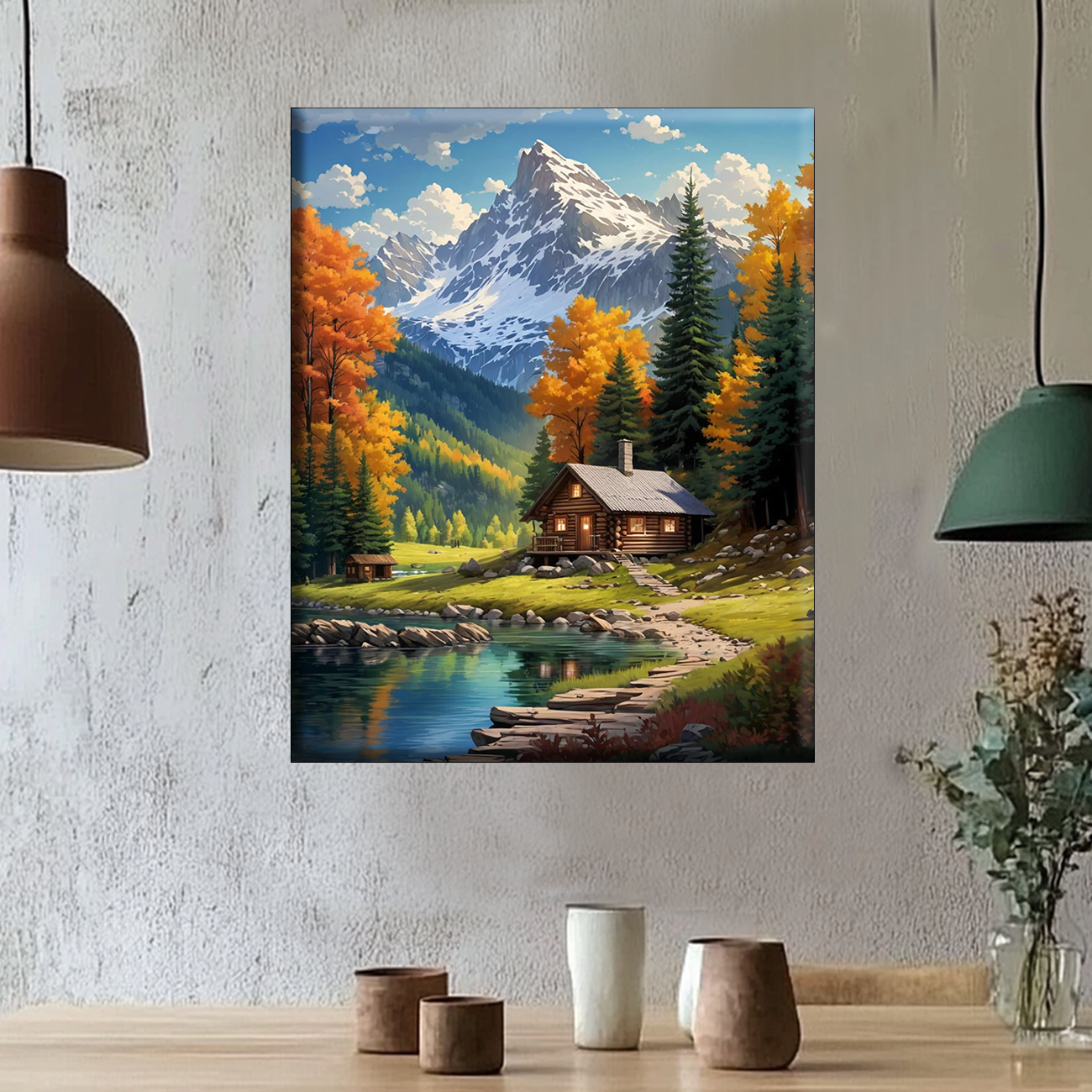 HerbsthÃ¼tte - Malen nach Zahlen