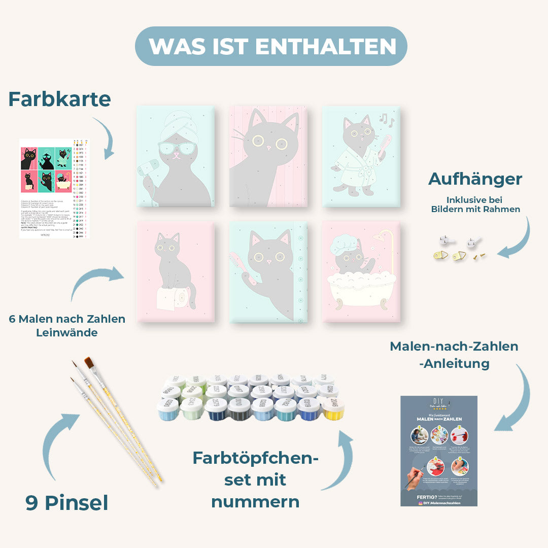 Badezimmer-Katzen