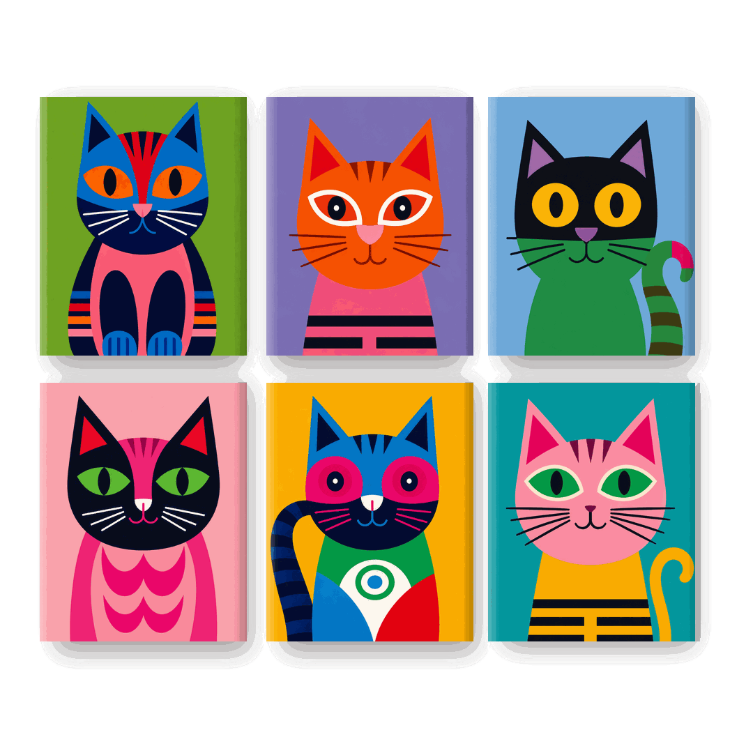 Katzen in Technicolor
