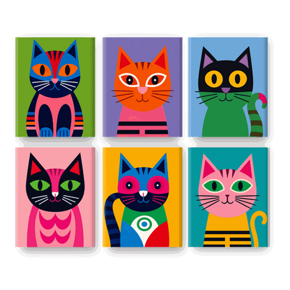 Katzen in Technicolor