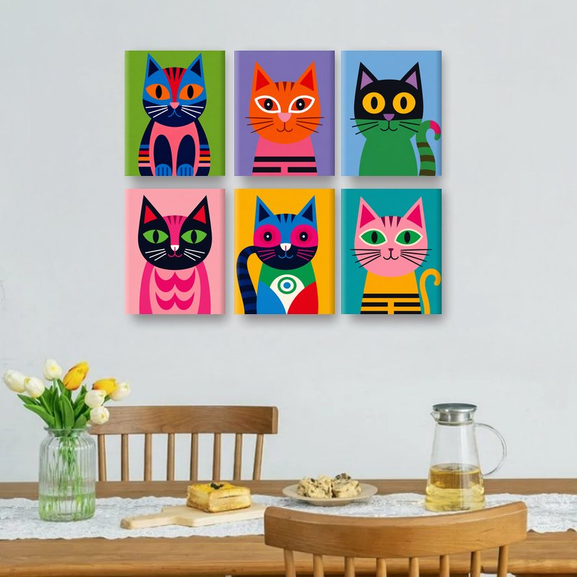 Katzen in Technicolor