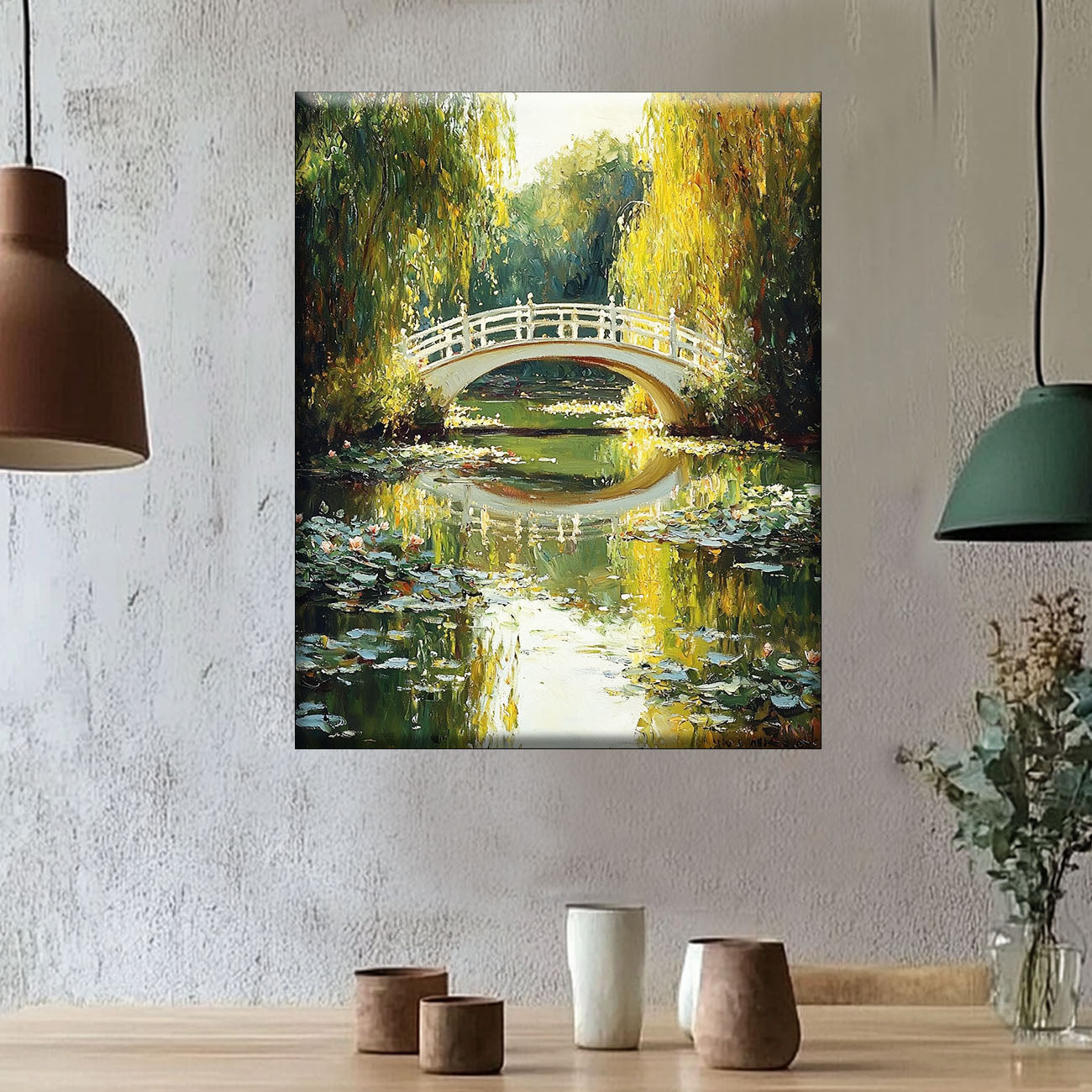 Romantische BrÃ¼cke - Malen nach Zahlen