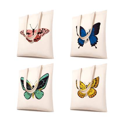 Malen nach Zahlen Totebag – Schmetterlinge | 4 Spezies