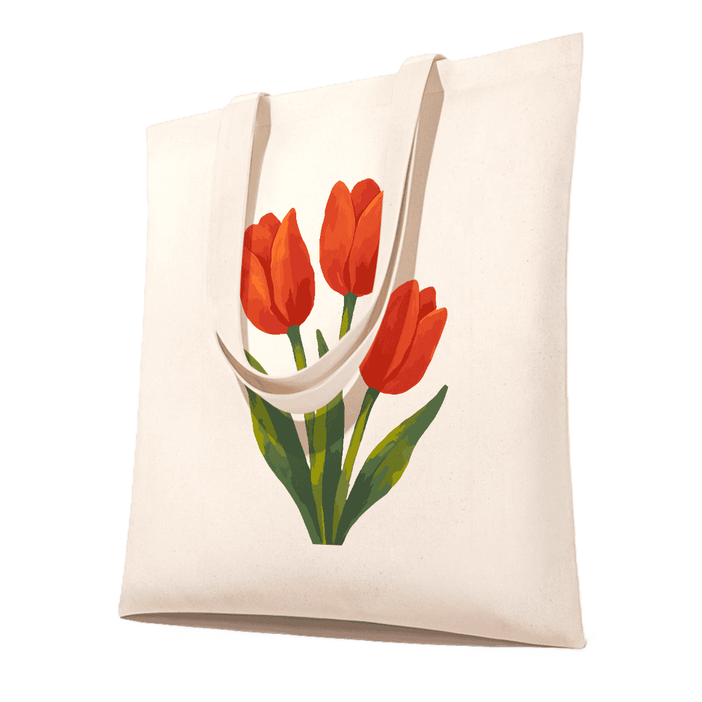 Malen nach Zahlen Totebag – Tulpen