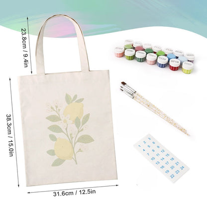 Malen nach Zahlen Totebag – Zitronenpflanze