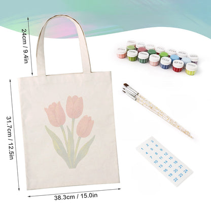 Malen nach Zahlen Totebag – Tulpen