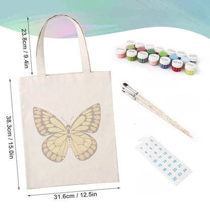 Malen nach Zahlen Totebag – Schmetterlinge | 4 Spezies