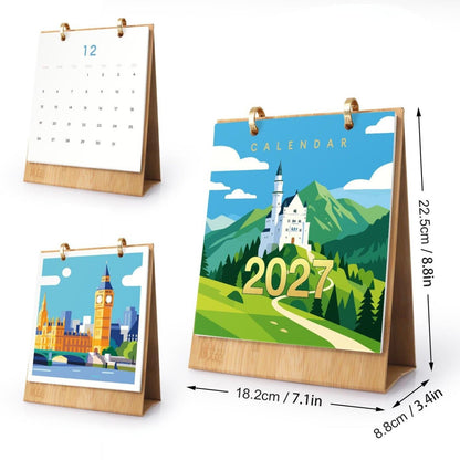2027 Malen nach Zahlen Tischkalender | Reise Edition